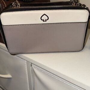 Kate Spade Black, Cream, and Gray Clutch